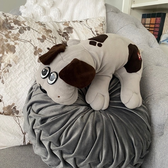 Pound Puppies Plush Puppy Dog Gray With Brown Spots Vintage 1985 Tonka - Picture 2 of 12